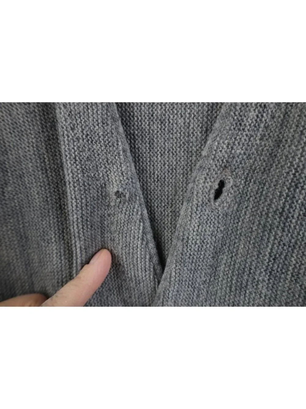Vintage 90s Streetwear Mens XL Blank Kurt Cobain Knit Cardigan Sweater Gray USA